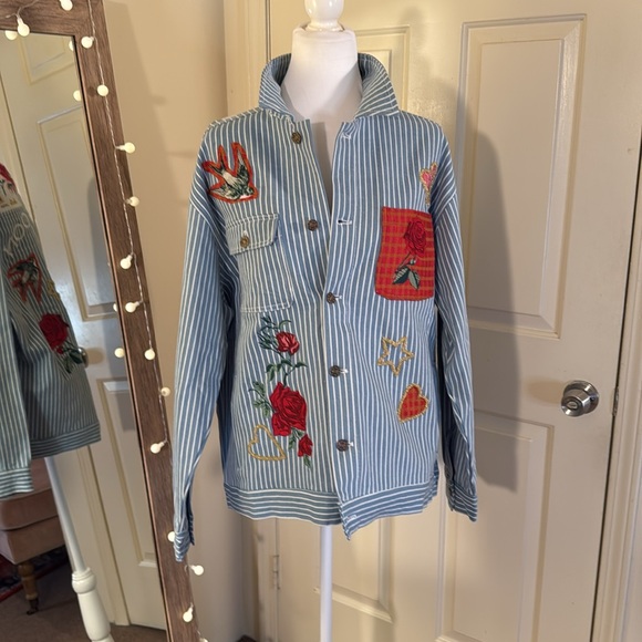 Denim and Bone Romeo Patched Jacket Free People - Picture 5 of 17